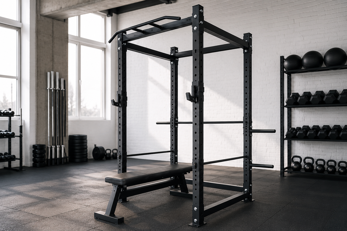 Jaula de Potencia con Banca | Power Rack para Gimnasio – Lima