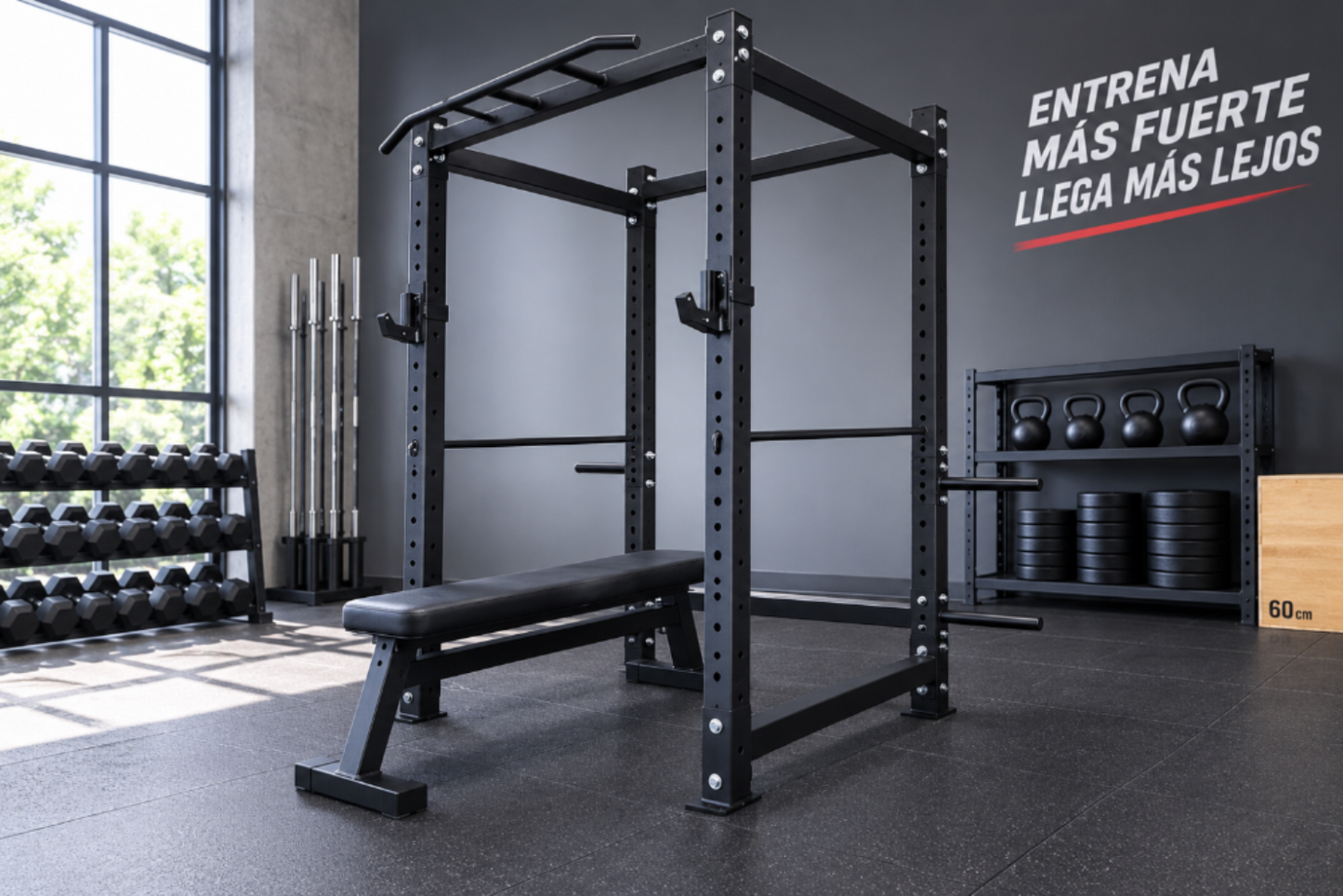 Jaula de Potencia con Banca | Power Rack para Gimnasio – Lima