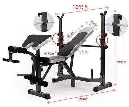 Banco de Pesas Multifuncional LWH-1006A – ¡Convierte tu casa en un gimnasio completo!