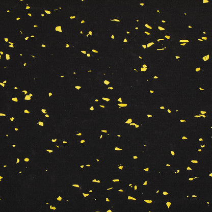 Piso para gimnasio en color chispado amarillo