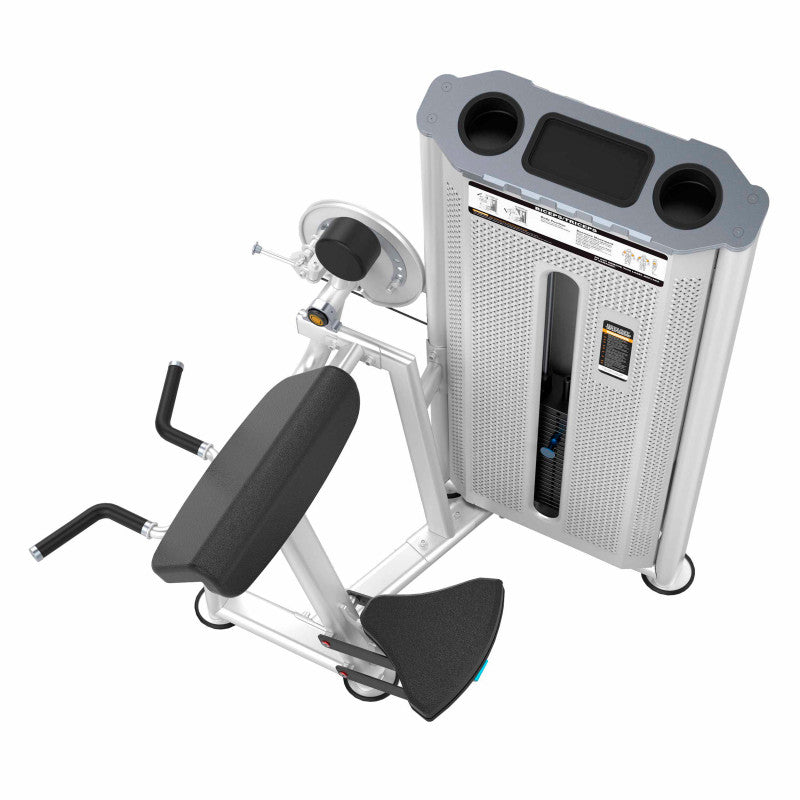 Curl de bíceps/tríceps con comba y tríceps sentado